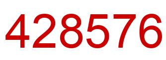 Number 428576 red image