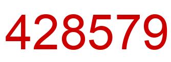Number 428579 red image