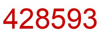 Number 428593 red image