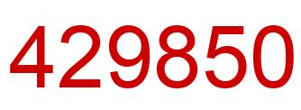 Number 429850 red image