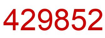 Number 429852 red image