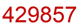 Number 429857 red image