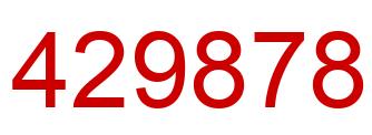 Number 429878 red image