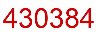 Número 430384 imagen rojo