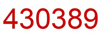 Número 430389 imagen rojo