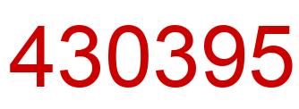 Number 430395 red image