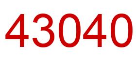 Number 43040 red image