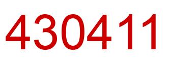 Número 430411 imagen rojo