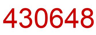 Number 430648 red image