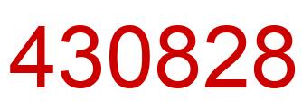 Number 430828 red image