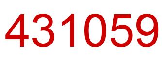 Número 431059 imagen rojo