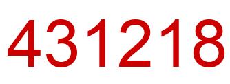 Number 431218 red image