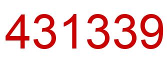 Number 431339 red image