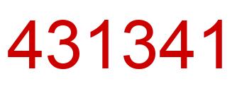 Number 431341 red image