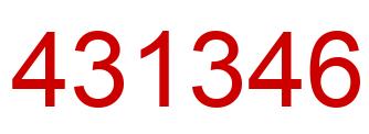 Number 431346 red image