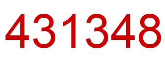 Number 431348 red image