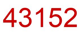 Number 43152 red image
