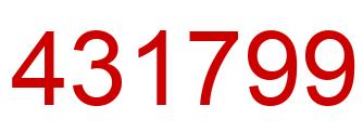 Number 431799 red image