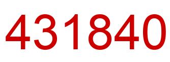Número 431840 imagen rojo