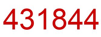 Número 431844 imagen rojo