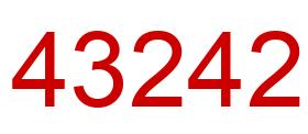 Number 43242 red image