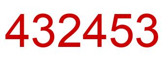Number 432453 red image