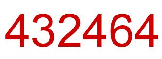 Number 432464 red image