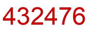 Number 432476 red image