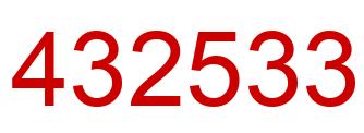 Number 432533 red image