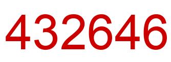 Number 432646 red image