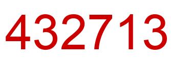 Number 432713 red image
