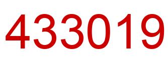 Number 433019 red image