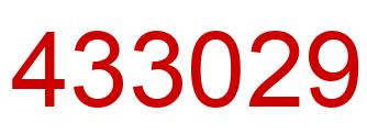 Number 433029 red image
