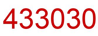 Number 433030 red image