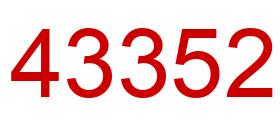 Number 43352 red image
