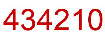 Number 434210 red image