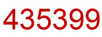 Number 435399 red image