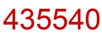 Número 435540 imagen rojo