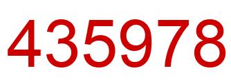 Number 435978 red image