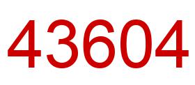 Number 43604 red image