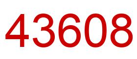 Number 43608 red image
