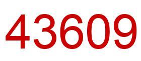 Number 43609 red image