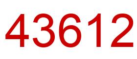 Number 43612 red image