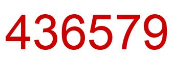 Number 436579 red image