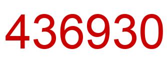 Número 436930 imagen rojo