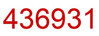 Número 436931 imagen rojo