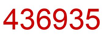 Número 436935 imagen rojo
