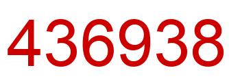 Number 436938 red image