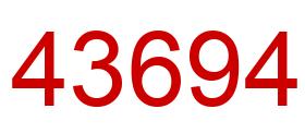 Número 43694 imagen rojo