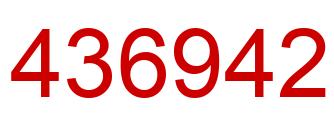 Number 436942 red image